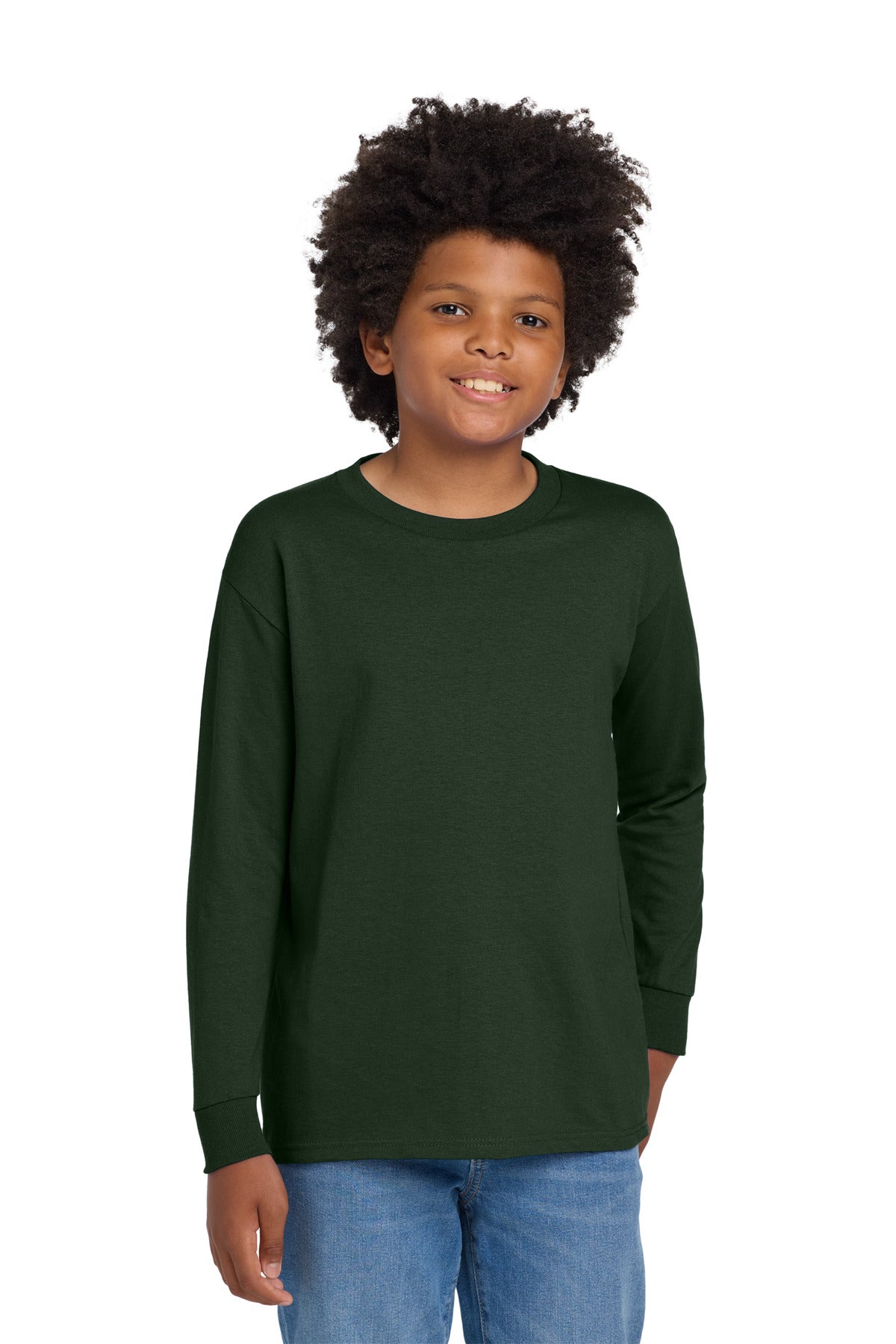 Gildan ® Youth Heavy Cotton ™ 100% Cotton Long Sleeve T-Shirt. 5400B