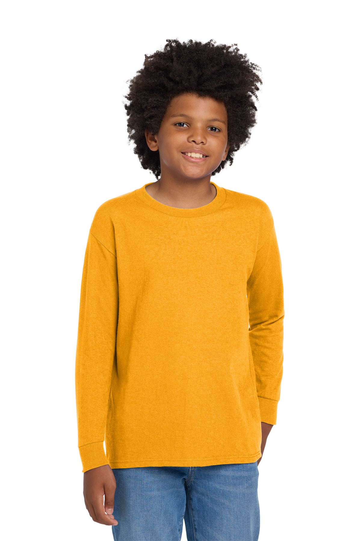 Gildan ® Youth Heavy Cotton ™ 100% Cotton Long Sleeve T-Shirt. 5400B