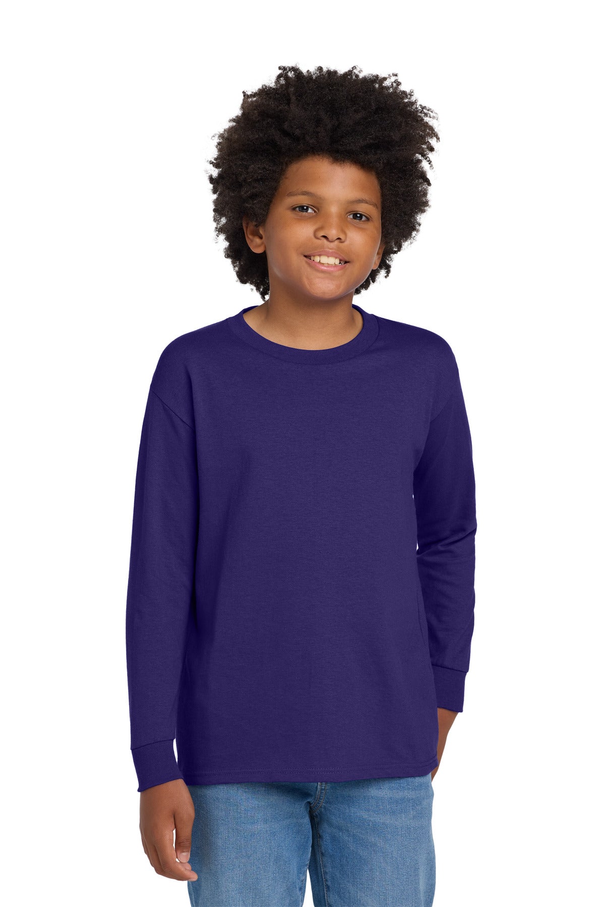 Gildan ® Youth Heavy Cotton ™ 100% Cotton Long Sleeve T-Shirt. 5400B
